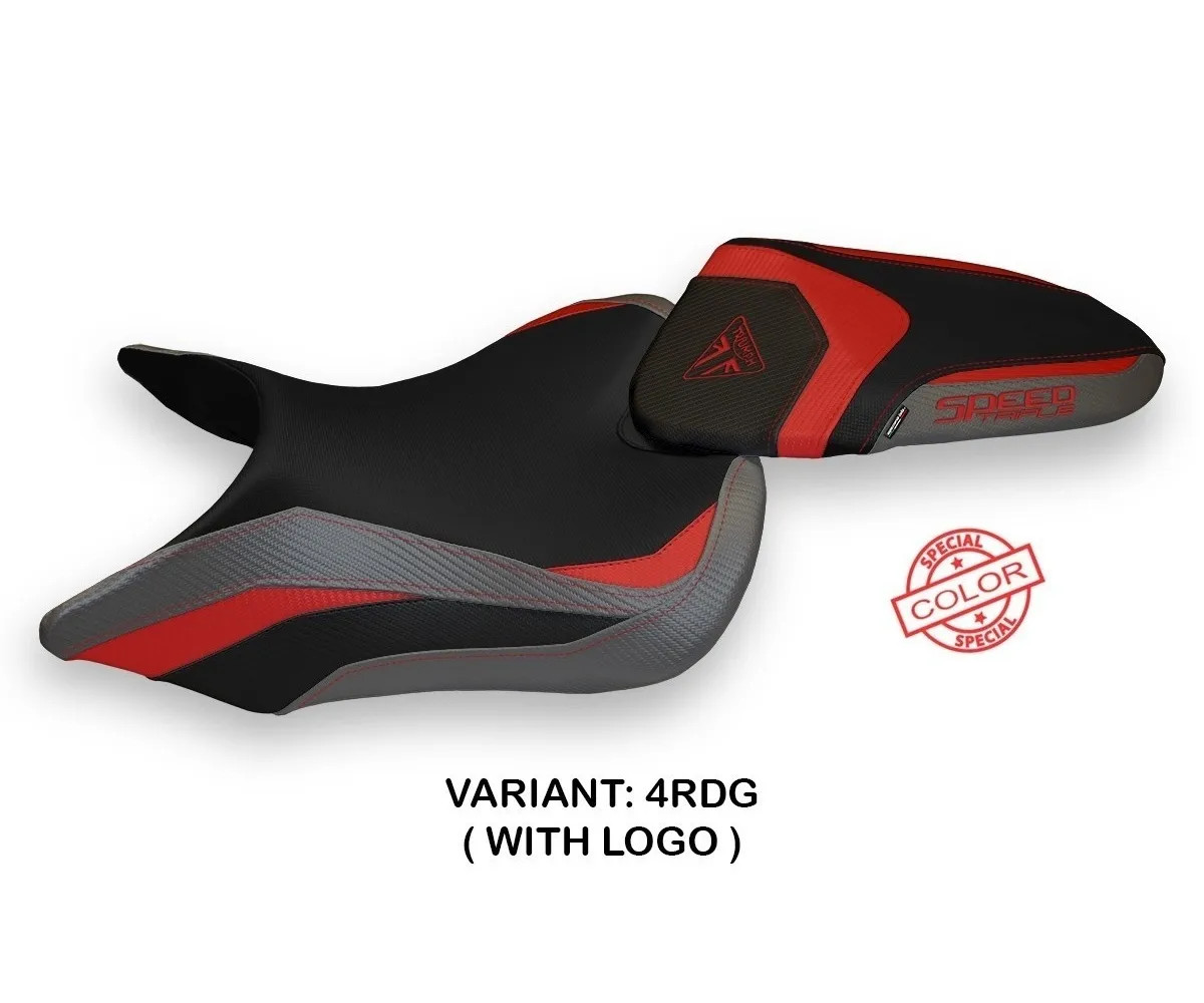 Seat saddle cover Lazise SColor Red-Gray TPZ TRIUMPH SPEED TRIPLE 2016 2021 16Q