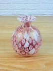 Murano Millefiori Art Glass Bud Vase Gold Aventurine Pink Pontil Vtg