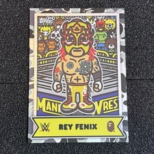 2025 Topps WWE Bape Rey Fenix Black White Camo Insert /50 Baby Milo Card BMA-26