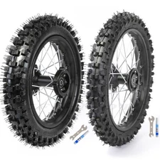 60/100-14 + 80/100-12 Front Rear Wheel Tire Rim for 70 110 125cc SSR CRF110 RM65