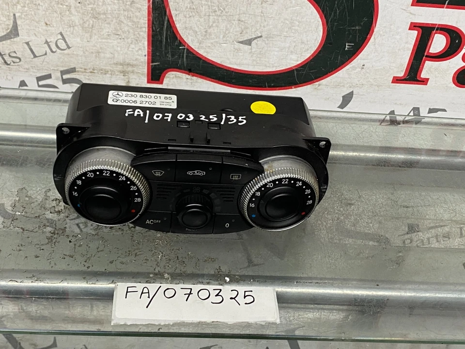 INTERRUPTOR UNIDAD CLIMATIZADOR CALEFACCIÓN AIRE ACONDICIONADO DELANTERO MERCEDES BENZ W230 SL A2308300185 Foto 2 de 4
