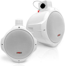 Waterproof Marine Wakeboard Tower Speakers - 8In Dual Subwoofer Speaker Set and