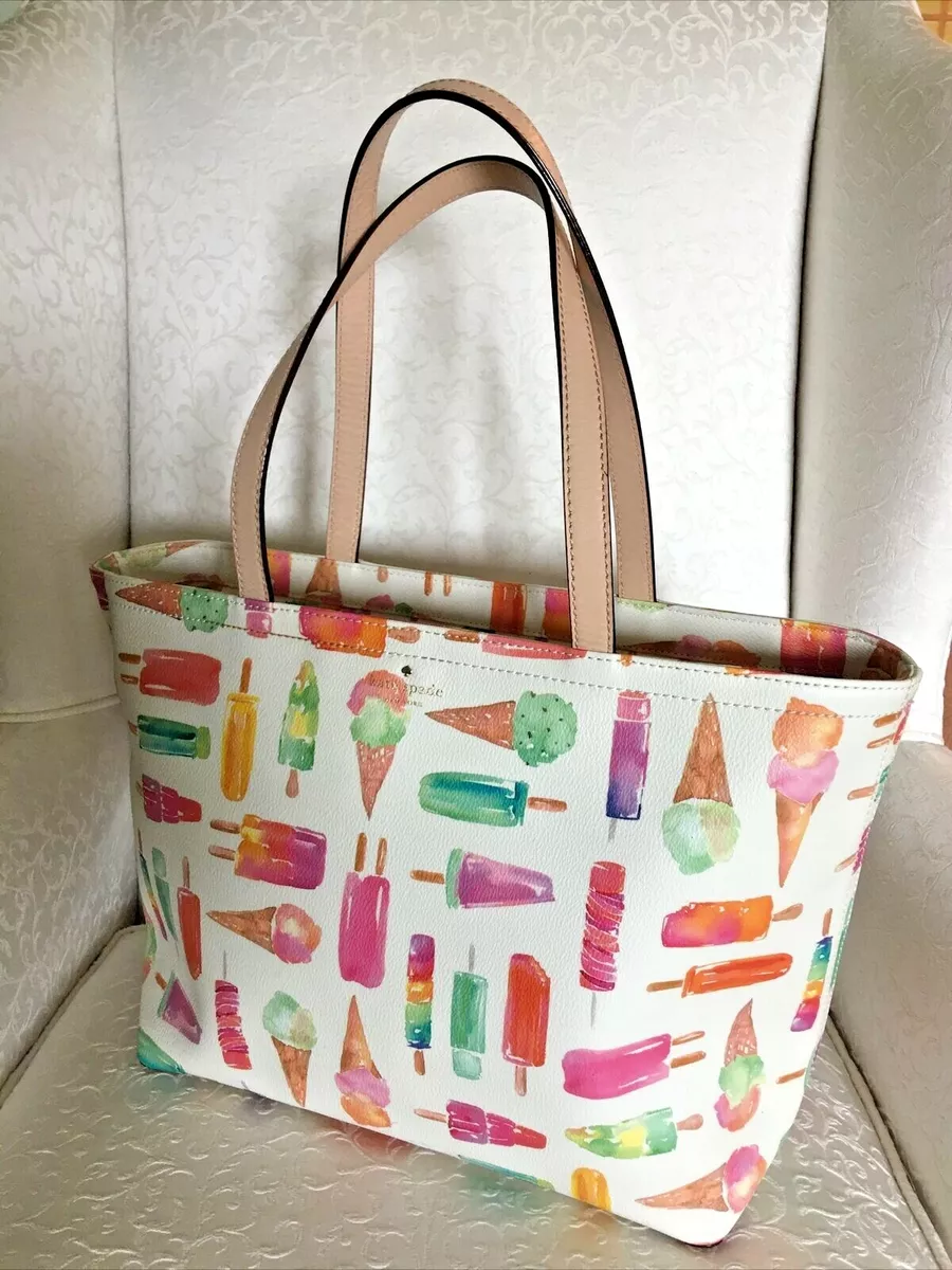 RARE Kate Spade Flavor of the Month Popsicle Large Zippered Francis Tote