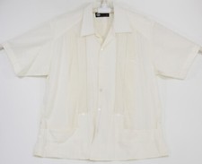 Cuban Guayabera Embroidery Cream casual shirt men Linen Wedding Mexico Boho