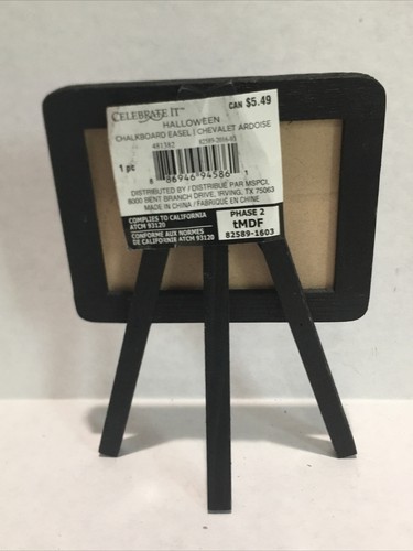 Halloween Lime Green Wooden Chalkboard Easel Celebrate It 5.5” X 4” New - Picture 2 of 3