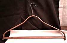 Antique Wood Advertising Suit Coat Clothes Hanger KOHLER-IZING Renews Fabric