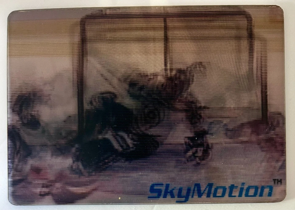 1995-96 Impact Skybox SkyMotion Blaine Lacher Boston Bruins Lenticular NHL - Image 3 of 4