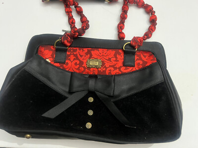 Paris Sac A Main Rouge Et Noir Lollipops Paris Atelier Bow Handbag