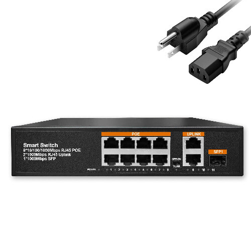 Full Gigabit POE Network Ethernet Switch Unmanaged Hub 120W 8 POE - 第 8/20 張圖片