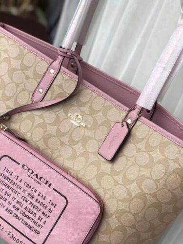 Coach Borsa da Città Reversibile F36658 Con Pochette Firmata Borsa Donna Outlet - Foto 3 di 7