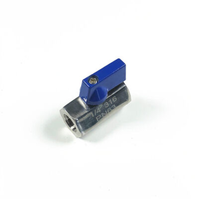 1/4'' BSPP Female-Female Threaded SS316 Stainless Steel Mini   Valve PN63 #E2