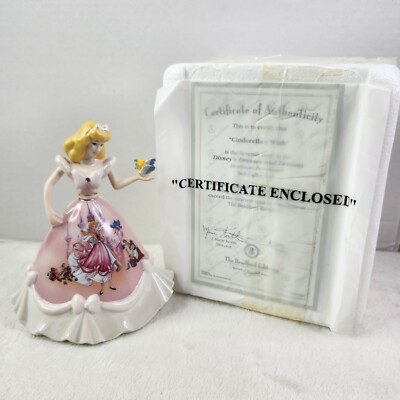 DISNEY Dresses & Dreams Cinderella's Wish 2005 Bradford Editions Bell with COA
