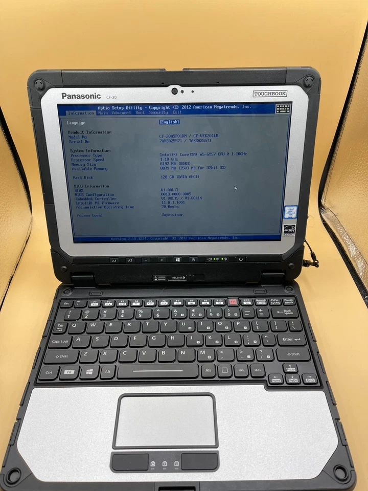 Panasonic Toughbook CF-20, Portátil Resistente (2 en 1), 10.1" Intel Core m5-6Y57 Foto 4 de 4