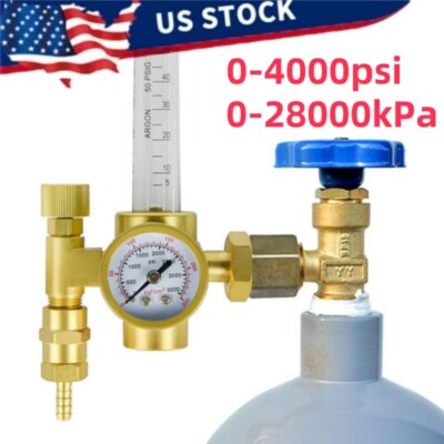 Flow Meter Regulator Argon CO2 Mig Tig Welding Flowmeter Gas Gauge Welder + Hose