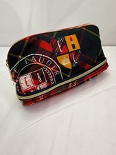 Estee Lauder Limited Edition Statement Plaid Tartan makeup Case Travel Bag