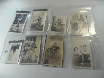 E9-14 Vintage estate photo lot of 8 photos 1920/30's fashions pet dog