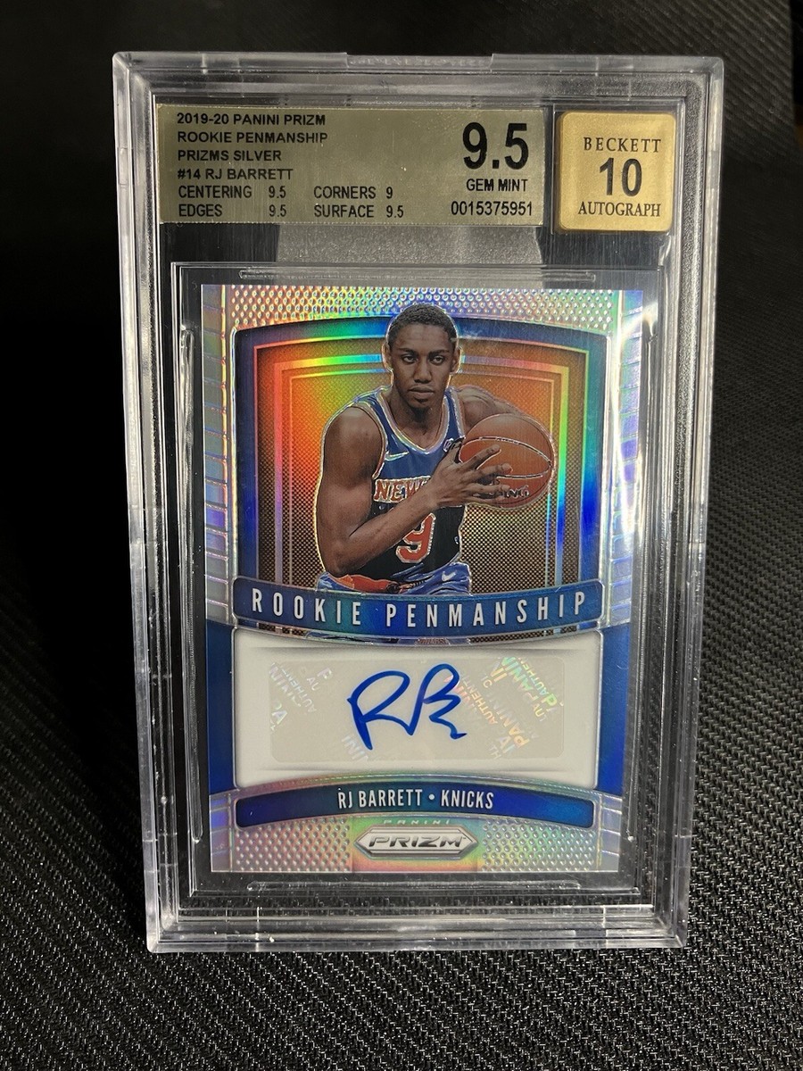 2019-20 Prizm RJ Barrett Autograph card & RC card