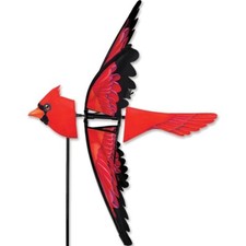 23" North American CARDINAL Wind Spinner -Yard Stake - by Premier Designs