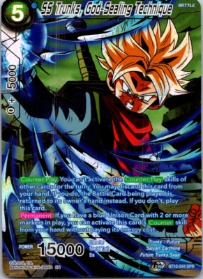 SS Trunks, God-Sealing Technique - BT10-044 SPR - Special Rare Near Mint DBS