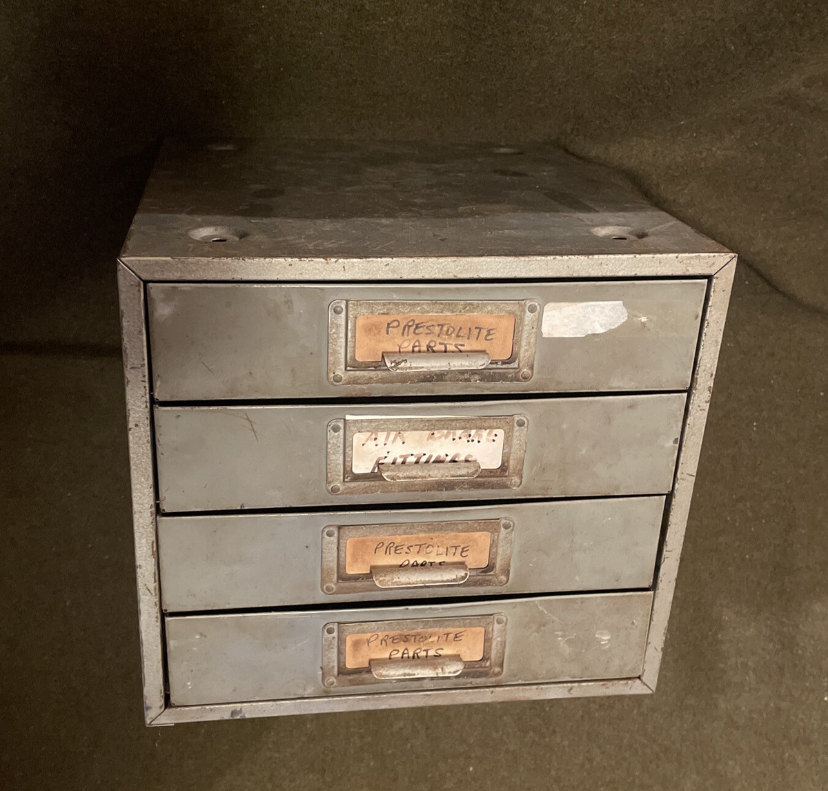 VINTAGE INDUSTRIAL 4 DRAWER METAL PARTS CABINET. | eBay