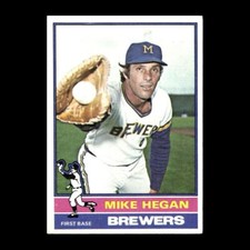 Mike Hegan 1976 Topps Milwaukee Brewers #377 GM R304 2