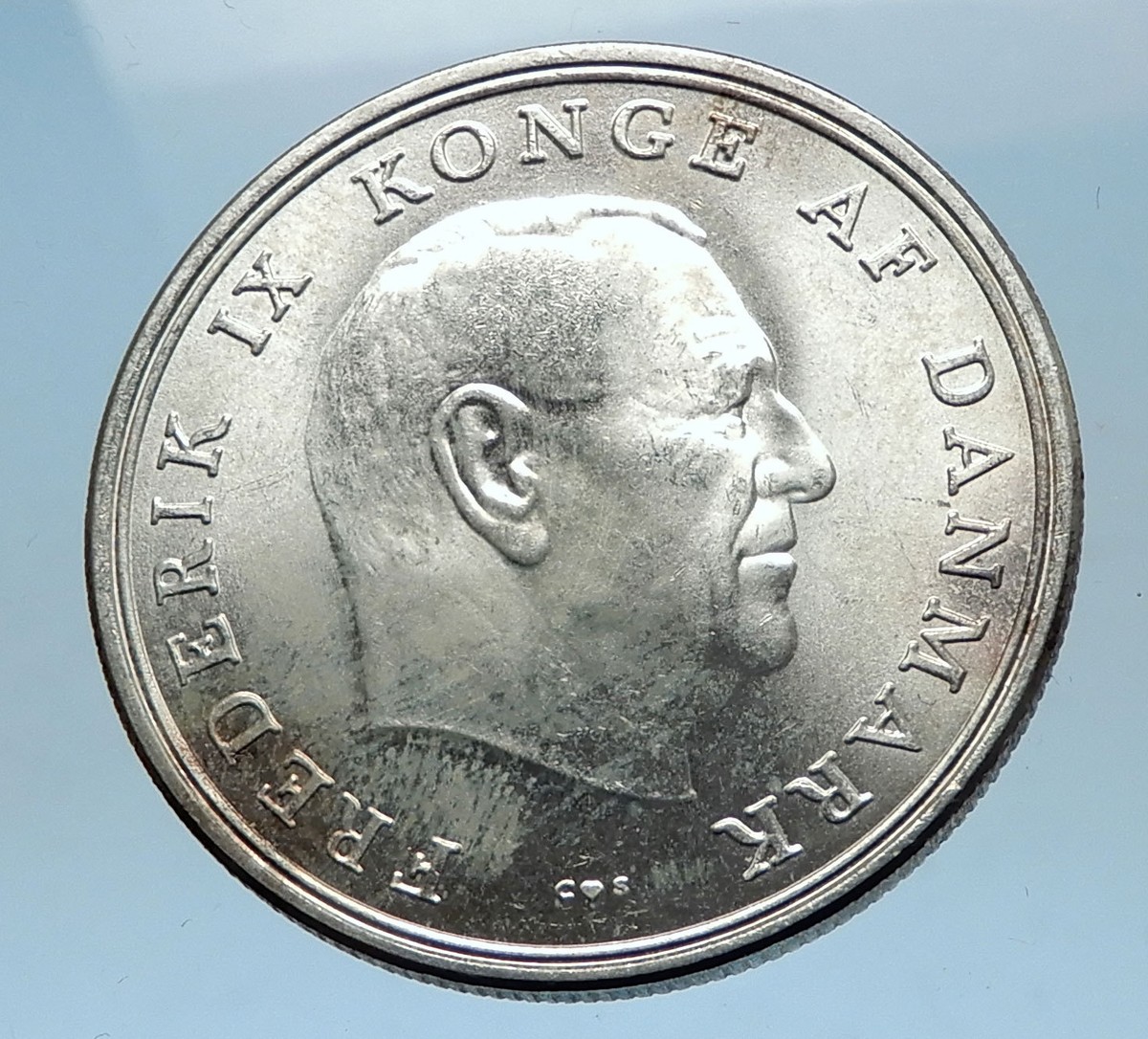 1964 DENMARK King Frederick IX Silver Princess ANNE MARIE WEDDING