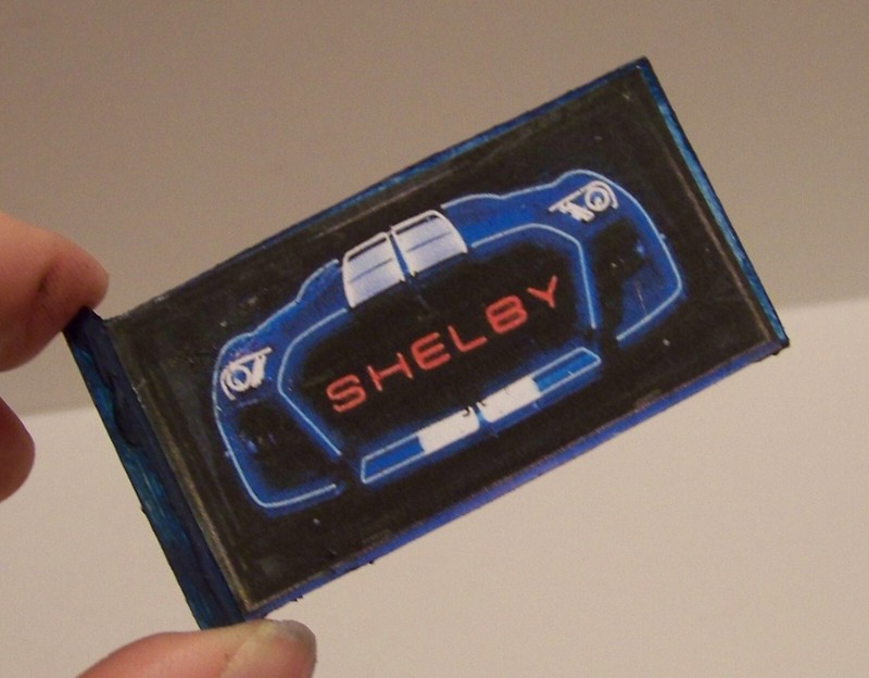1/24 Scale Diorama Shelby Outdoor Dealer Neon Looking 2-Sided Sign