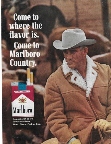 1965 Marlboro Country Cigarette Cowboy 