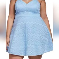 Fashion to figure Lace Fit and flare dress Blue Plus Size 1X  NWT