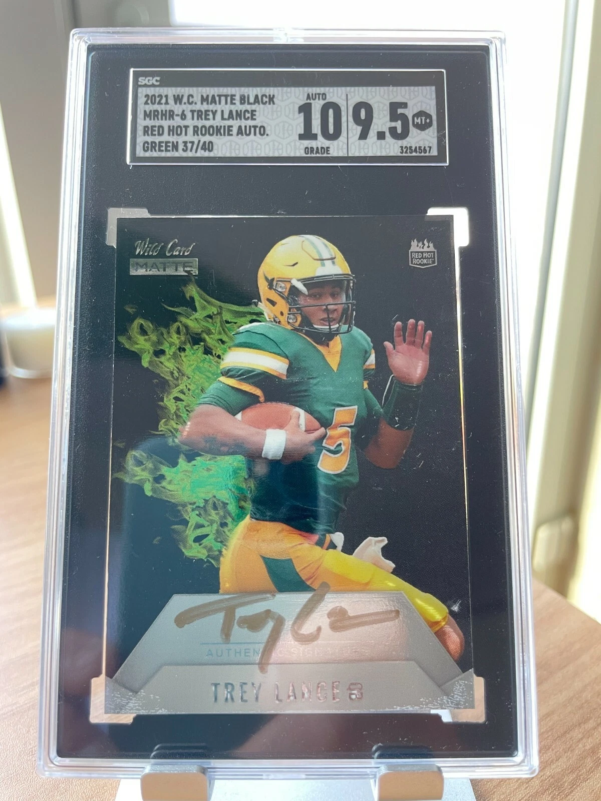 Trey Lance Wild Card Matte Black Premier Edition Red Hot Rookie Autographs #MRHR6 Silver