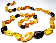 NATURALE BALTICA AMBRA COLLANA multicolore 50!!! cm.
