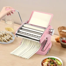 Manual Pasta Maker Machine with 6 Adjustable Thickness Settings for kitchen