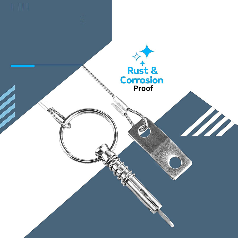 4PCS Stainless Steel Quick Release Pins Boat Bimini Top Quick Release