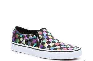 vans slip on damier multicolore