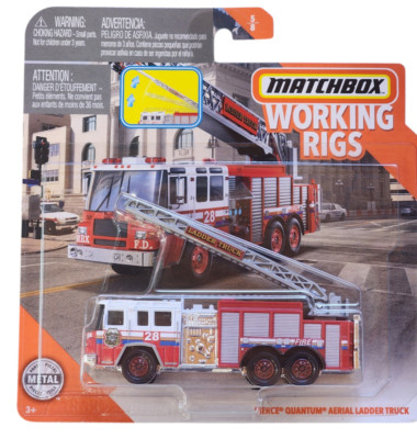 Matchbox Working Rigs Pierce Quantum Aerial Ladder Fire Truck New | eBay