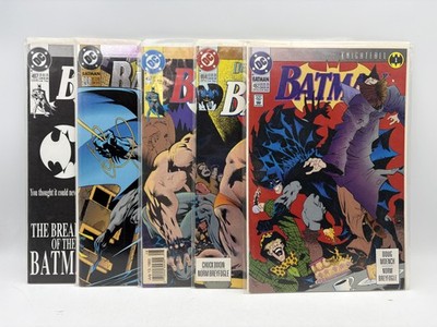 1993 DC Batman Knightfall Comic Lot 5 Issues 492 497 500 Bane Set Bagged Boarded