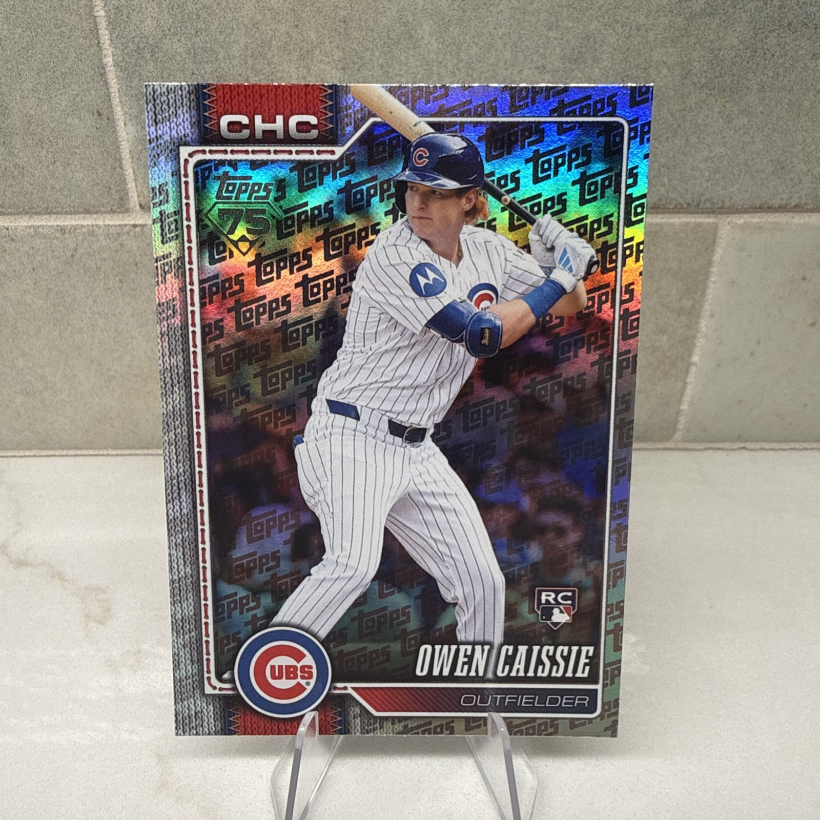 2026 Topps Series 1 - Owen Caissie Topps Foil Pattern #233 Chicago Cubs (RC)