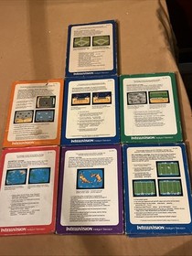 Lot Of 7 Intellivision Game In Box Sea Battle Utopia Basketball Football Tested