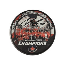 Colton Parayko St Louis Blues Auto 2025 4 Nations Face Off Canada Champ Puck JSA