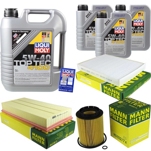 Inspektionskit Filter Liqui Moly ÖL 8L 5W-40 FüR Vw Touareg 7LA 7L6 7L7 4.2-image