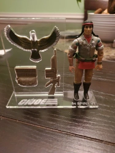 GI JOE ARAH VINTAGE 1984 SPIRIT V1  FREEDOM COMPLETE W STAND FILE CARD