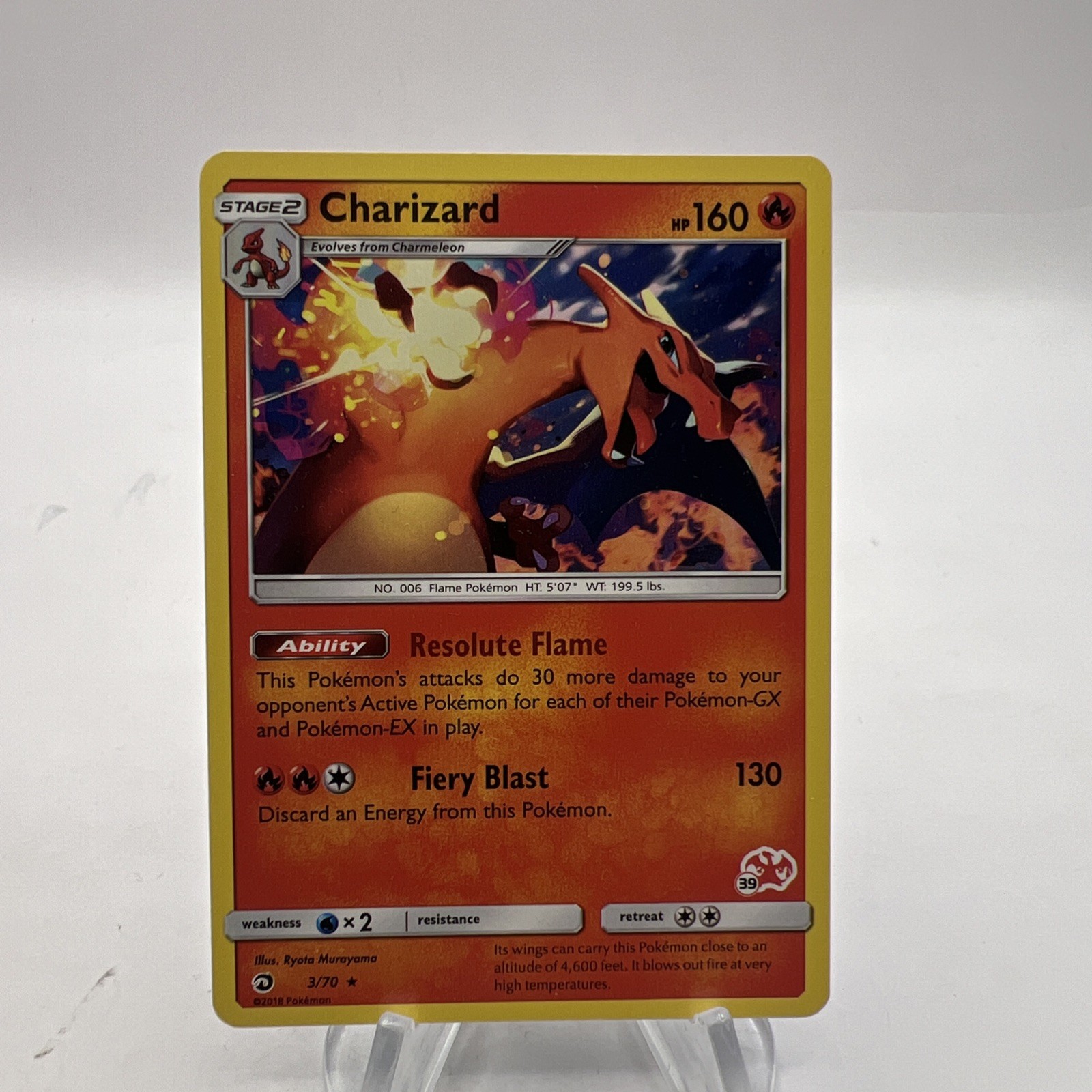 Charizard 3/70 Dragon Majesty Non Holo Rare Pokémon TCG