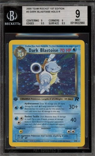 Pokemon Dark Blastoise Team Rocket 1st Edition Holo Rare #3 BGS 9 Mint