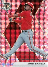 2021 Panini Mosaic Pink Camo #249 Luis V. Garcia RC Washington Nationals