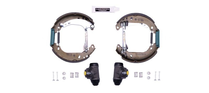 HELLA Brake Shoe Set Rear With Wheel Brake Cylinder Fits Renault Clio Logan