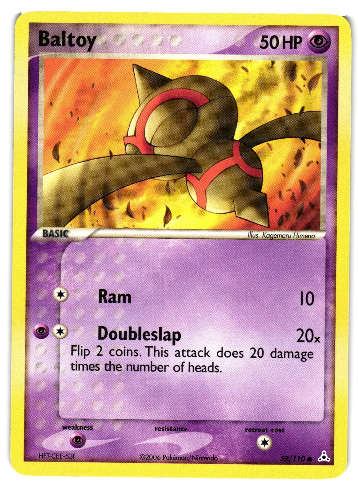 Pokemon TCG Baltoy 59/110 Holon Phantoms Regular VLP