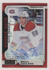 2018-19 O-Pee-Chee Platinum Rookie Autos Red Prism 49/50 Noah Juulsen Auto 1hh