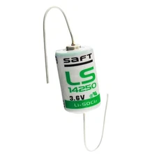SAFT LS14250_AX LS14250_AX 1/2AA Battery Axial 3.6V 1200mAh Lithium replaces