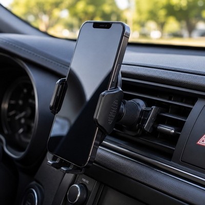 Miracase Universal Car Phone Mount Air Vent Holder Metal Hook Black EUC