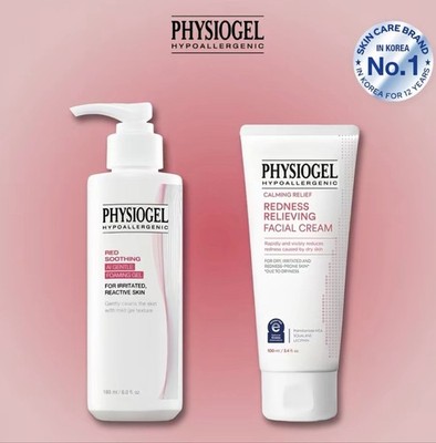 Physiogel Red Soothing Foaming Gel 180ml & Redness Cream 100ml Set